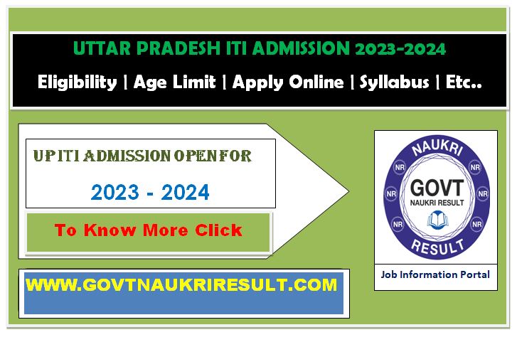 P ITI Admission Open for the Season of 2023 - 24