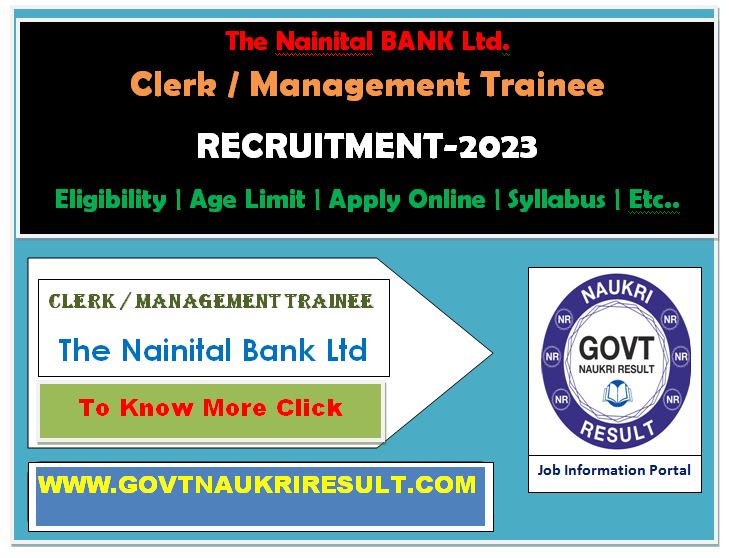  Nainital Bank Clerk / MT Result 2023  