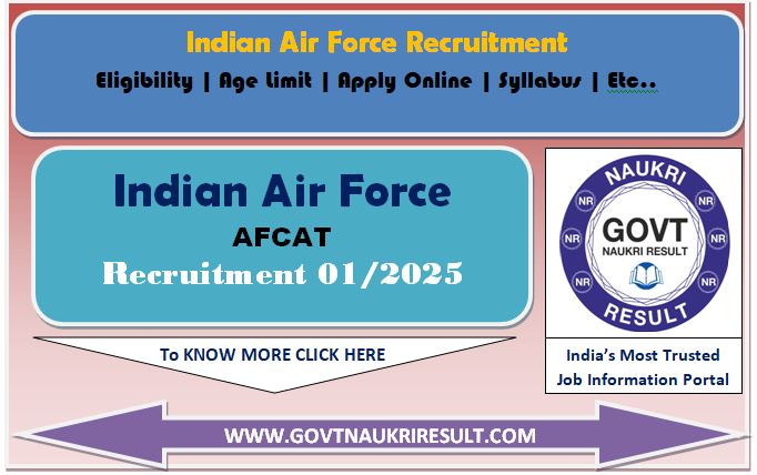  AFCAT 01/2025 Online Form 