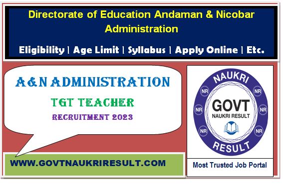  A&N TGT Teacher Online Form 2023  