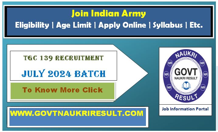  Army TGC 139 Online Form 2023  