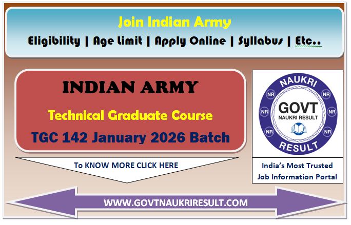  Army TGC 142 Online Form 2025 