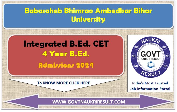  Bihar 4 Year BEd Admissions Online Form 2024  