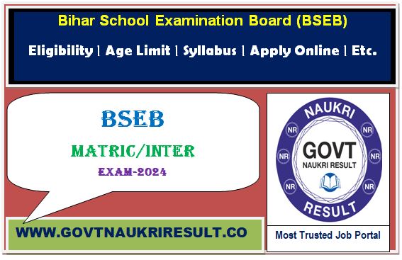  Bihar Board BSEB Class 10th Matric, Class 12th Inter Time Table 2024  