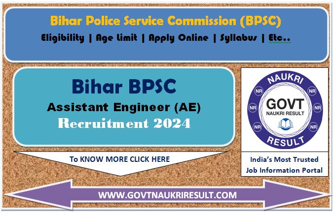  BPSC Assistant Engineer Online Form 2024  