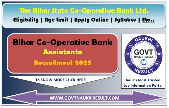  Bihar State Co-Operative Bank BSCB Assistant Online Form 2025 