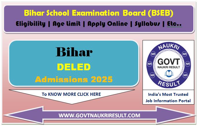  Bihar DELED 2025 Online Form 