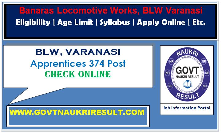  BLW Railway Apprentices 2023 Merit List  