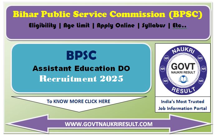  BPSC Assistant Education Development Officer AEDO Online Form 2025 