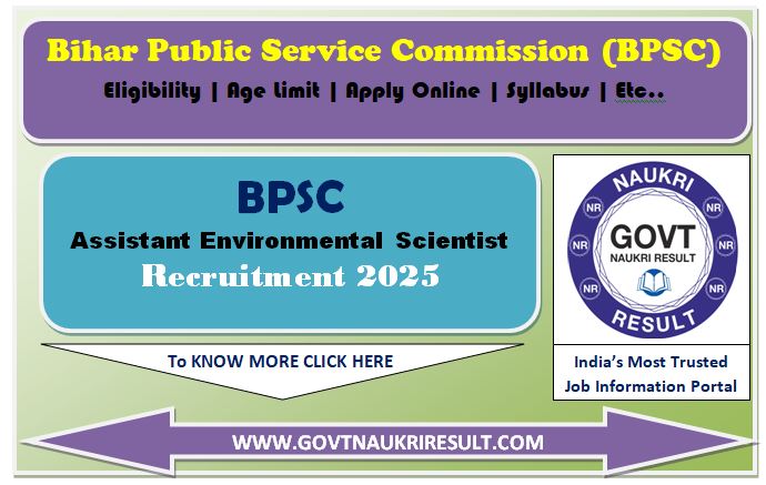  BPSC AES Assistant Environmental Scientist Online Form 2025 