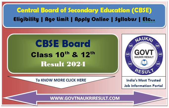  CBSE Board Result 2024 Date  
