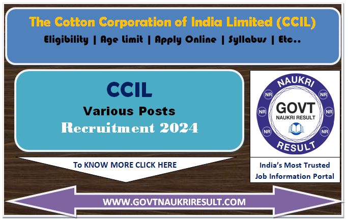  Cotton Corp CCIL Various Post Admit Card 2024  