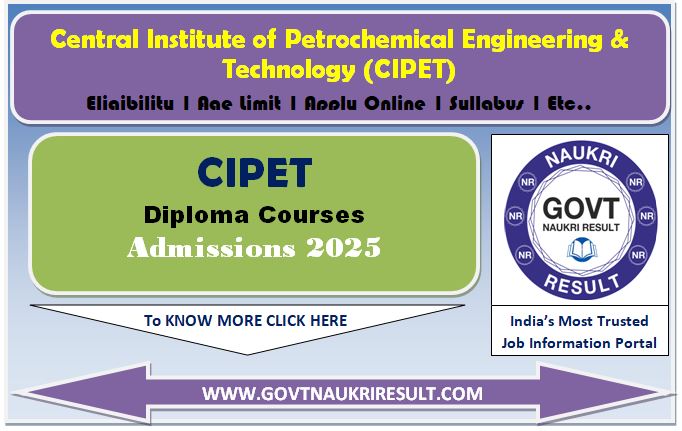  CIPET 2025 Online Form 