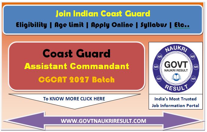  Coast Guard Assistant Commandant CGCAT 2027 Online Form 2025 