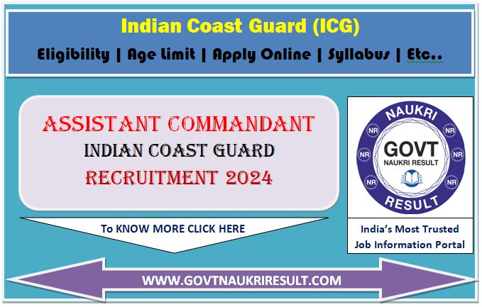  Coast Guard Assistant Commandant Online Form 2024 