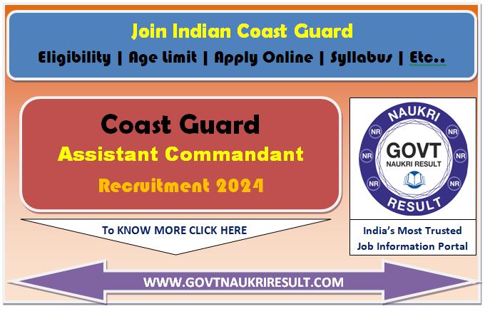  Coast Guard Assistant Commandant Online Form 2024 