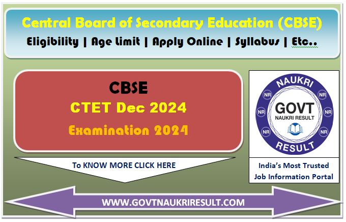  CTET December 2024 Online Form  