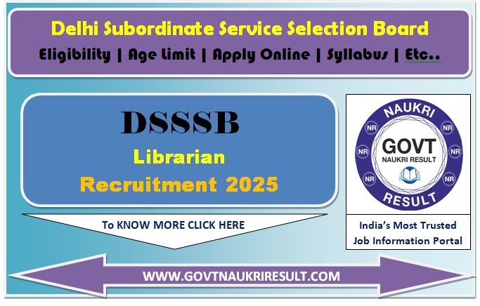  DSSSB Librarian Online Form 2025 