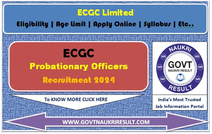  ECGC PO Online Form 2024  