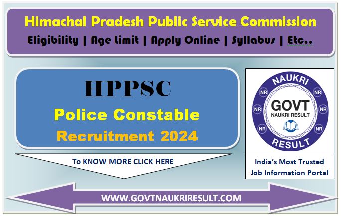  Himachal Police Constable Online Form 2024  