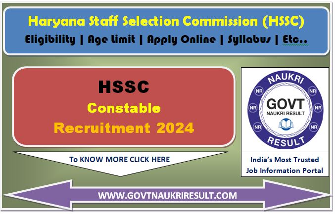  HSSC Constable Online Form 2024 