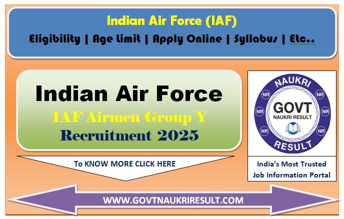  IAF Airmen Group Y Medical Assistant Online Form 2025 