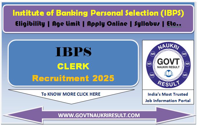  IBPS Clerk 15th Online Form 2025 for 10277 Post 