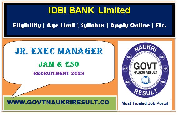  IDBI Bank Junior Assistant Manager JAM 2023 Result  