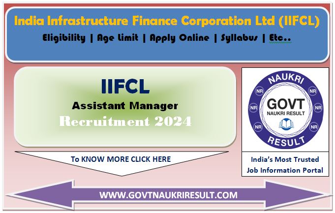  IIFCL Assistant Manager Grade A Online Form 2024 