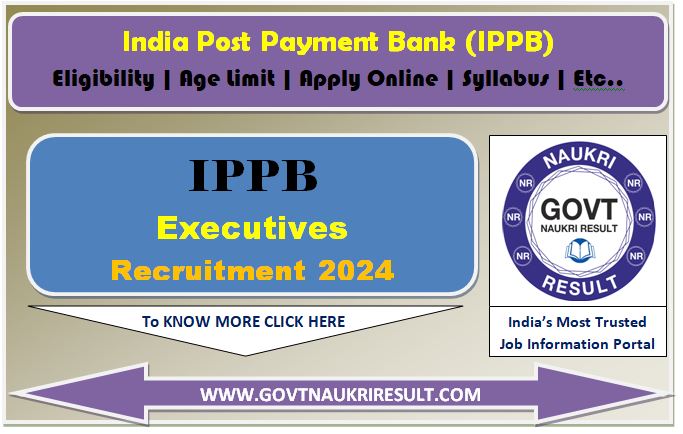  India Post IPPB Executive Online Form 2024  