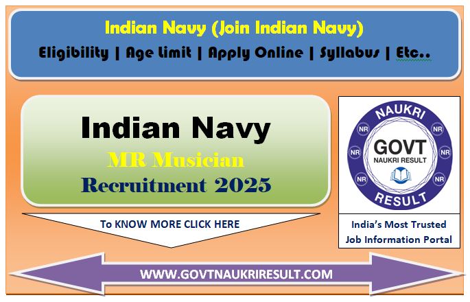  Indian Navy Agniveer MR Musician Online Form 2025 
