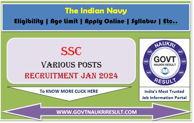  Navy SSC Officers January 2025 Batch Online Form  
