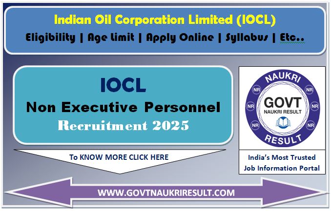  IOCL Junior Operator and Other Post Online Form 2025 