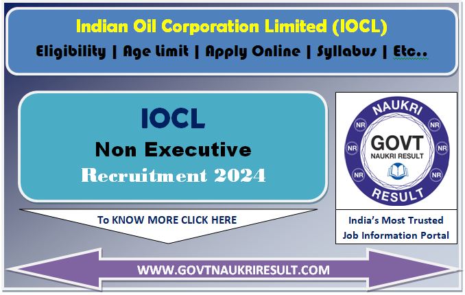  IOCL Non Executive Online Form 2024  