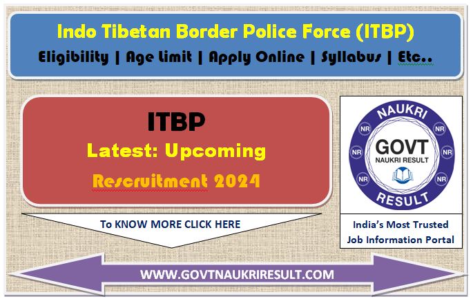  ITBP Recruitment 2024 Online Form 