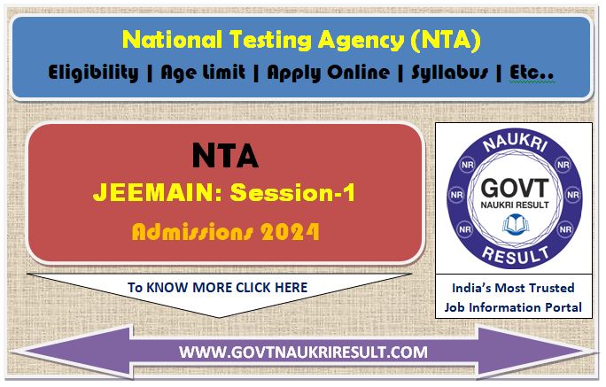  NTA JEEMAIN Session I Online Form 2025 