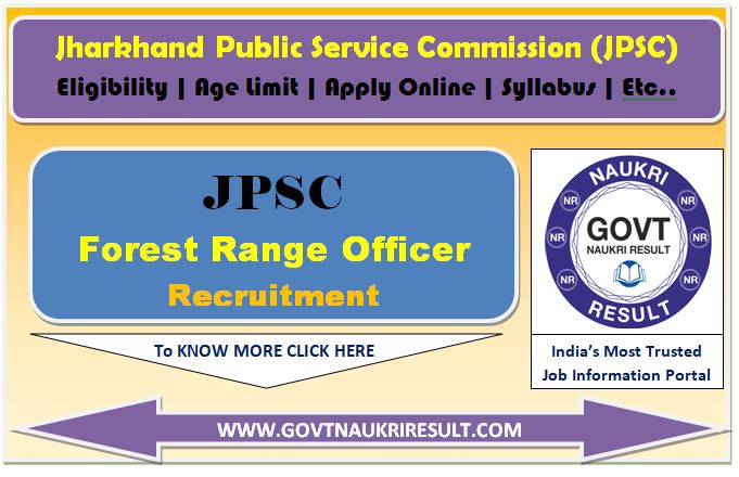  JPSC Forest Range Officer and ACF Online Form 2024  