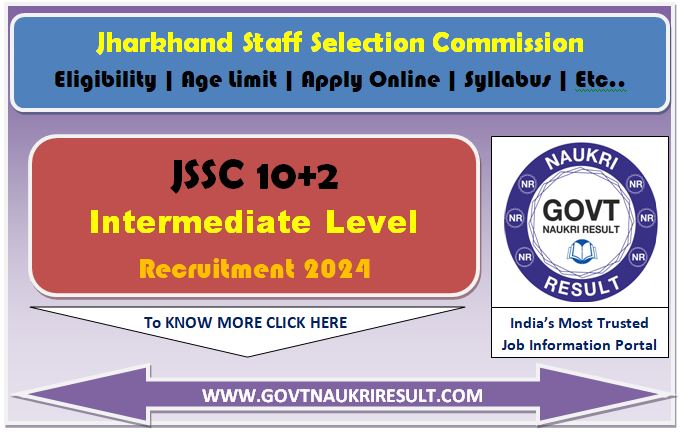  JSSC Intermediate Level Online Form 2024  