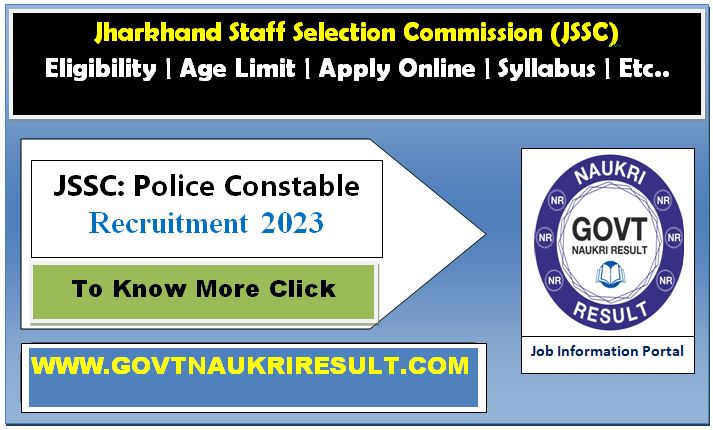 Jharkhand JSSC Constable Online Form 2024  