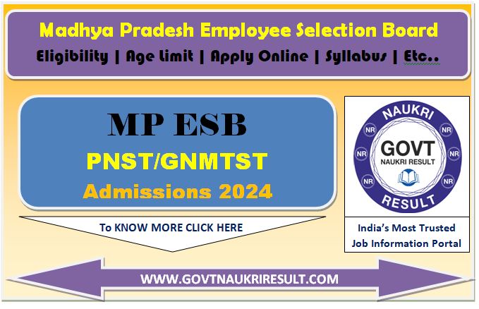  MPESB PNST / GNMTST Admit Card 