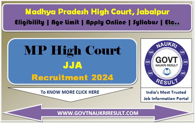  MPHC Junior Judicial Assistant JJA Online Form 2024  