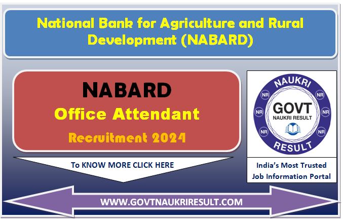  NABARD Office Attendant Online Form 2024  