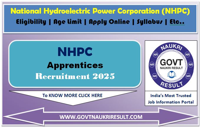  NHPC Apprentice Online Form 2025 for 361 Post 
