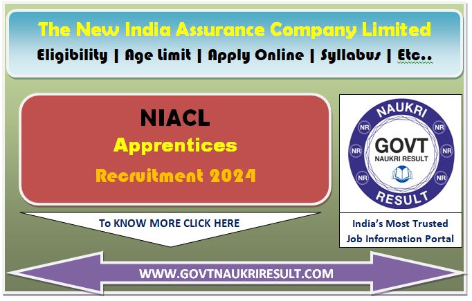  NIACL Apprentice Online Form  