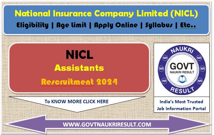  National Insurance NICL Assistant Online Form 2024 