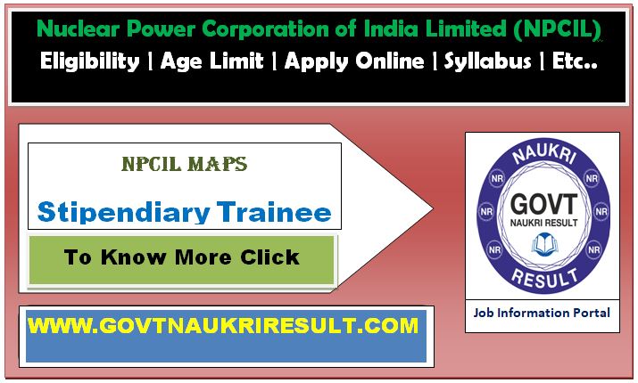  NPCIL Stipendiary Trainees and Other Post Online Form 2023  