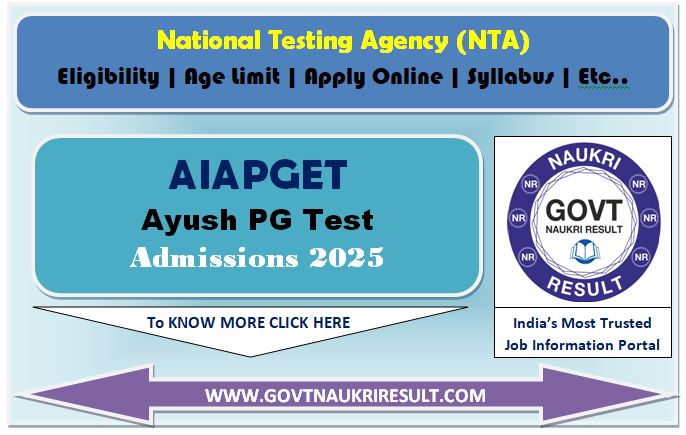  NTA AIAPGET Online Form 2025 