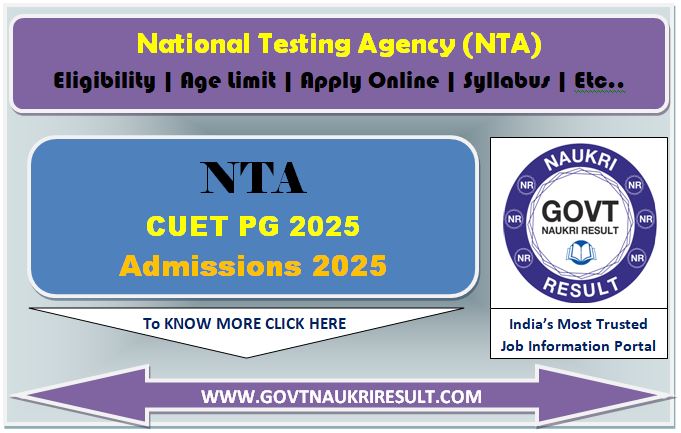  NTA CUET PG 2025 Online Form 