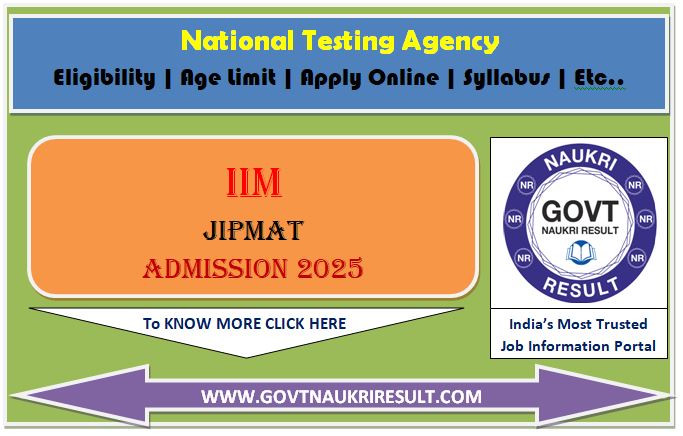  NTA JIPMAT 2025 Online Form 