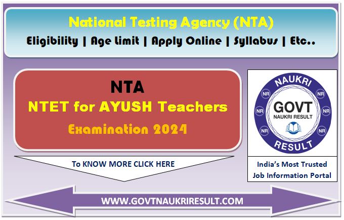  NTA NTET Online Form 2024 